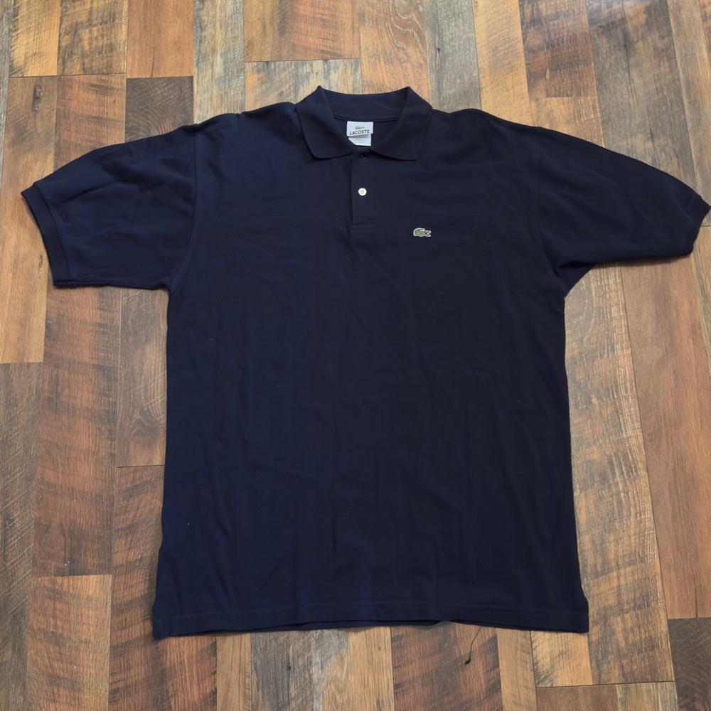 Lacoste Pique Polo Shirt Navy Blue Mens Size 9 4XL